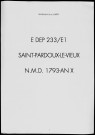 Naissances, mariages, décès (1793-1802)