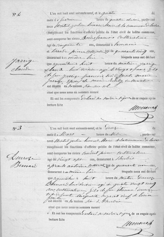 Décès (1869-1881)
