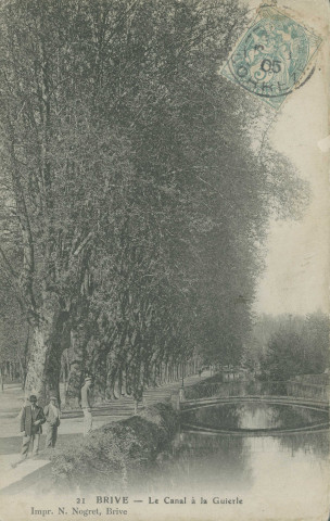 Brive-la-Gaillarde : "21 Brive - Le canal à la Guierle".