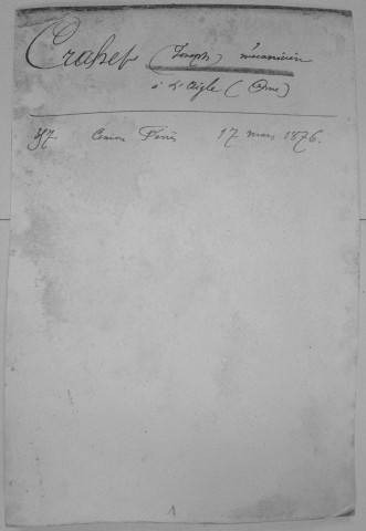 Répertoire alphabétique sur fiches : Crahet-Daussel