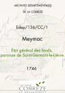 Etat général des fonds, paroisse de Saint-Germain-le-Lièvre.
