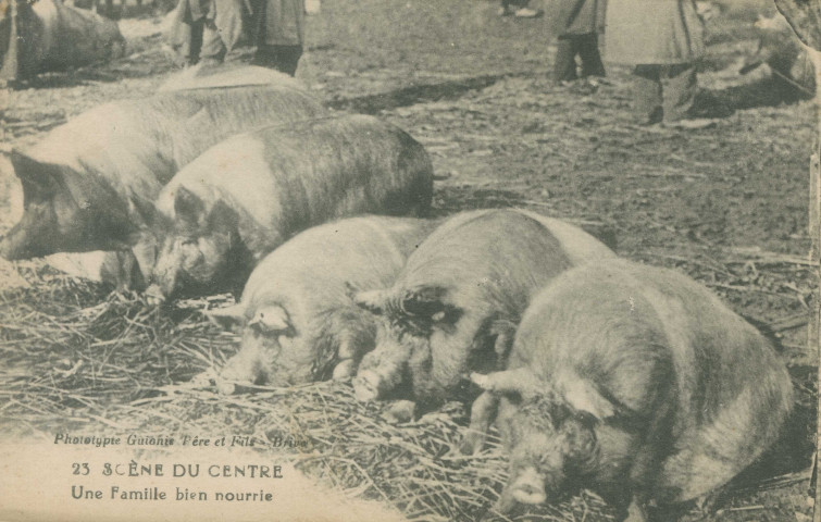 Folklore : "23 Scène du Centre - Une famille bien nourrie".