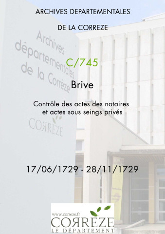 17 juin 1729-28 novembre 1729