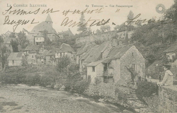 Treignac : "LA Corrèze illustrée - 69 Treignac - Vue panoramique".