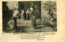 "Au pays de la Chabrette - 67. Le battage au fléau".