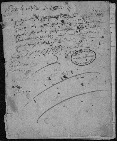 Baptêmes, mariages, sépultures (1672-1707)