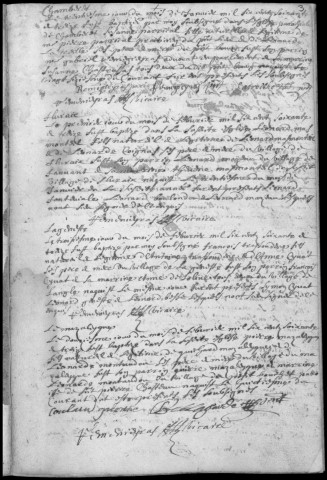 Baptêmes, mariages, sépultures (1673-1680)