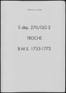 Baptêmes, mariages, sépultures (1753-1772)