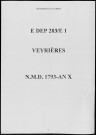 Naissances, mariages, décès (1792-1802)