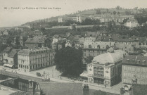 Tulle : "29 - Tulle - Le théâtre et l'hôtel des Postes".