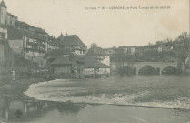 Uzerche : "Corrèze - 38 - Uzerche, le pont Turgot et ses abords".