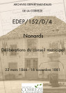 Délibérations du conseil municipal. 22 mars 1866-16 novembre 1881