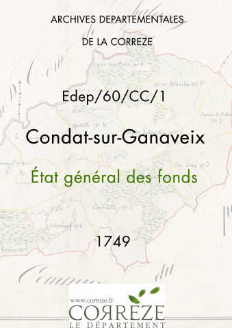 État général des fonds. 17 mars-04 juillet 1749
