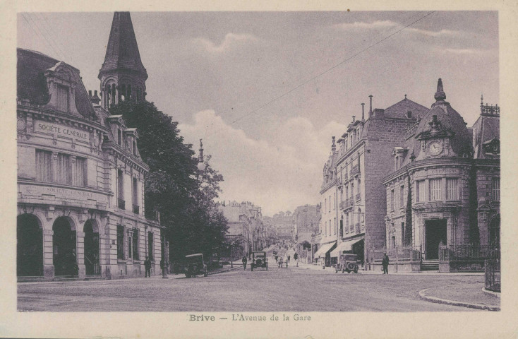 Brive-la-Gaillarde : "Brive - L'avenue de la gare".