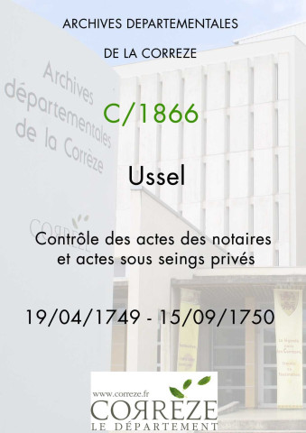 16 avril 1749-15 septembre 1750