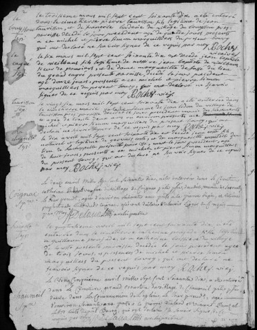 Sépultures (1770-1792)