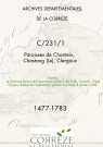Paroisses de Chanteix, du Chastang, Clergoux.