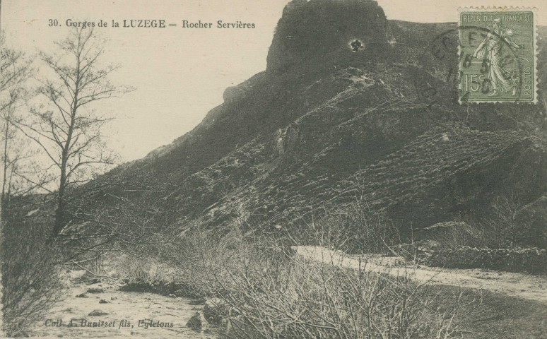 Moustier-Ventadour : "30. Gorges de la Luzège - Rocher Servière".