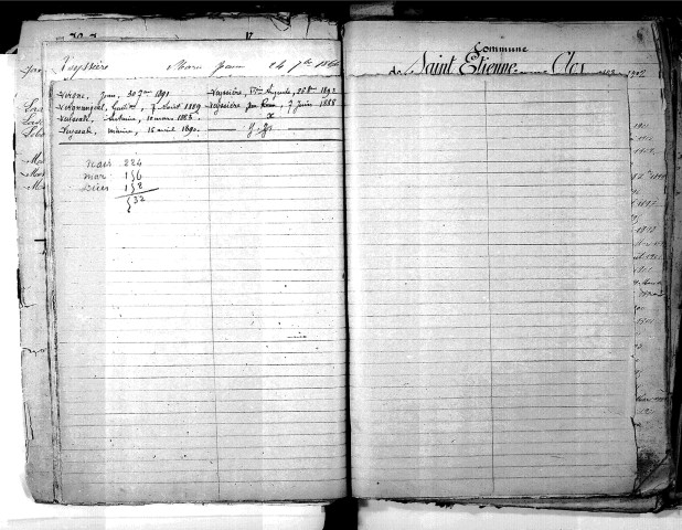Tables décennales des décès (1883-1892)