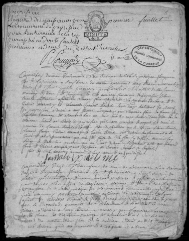 Naissances, mariages, décès (1795-1802)