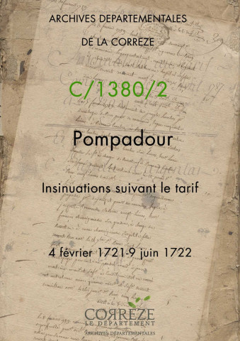 4 février 1721-9 juin 1722