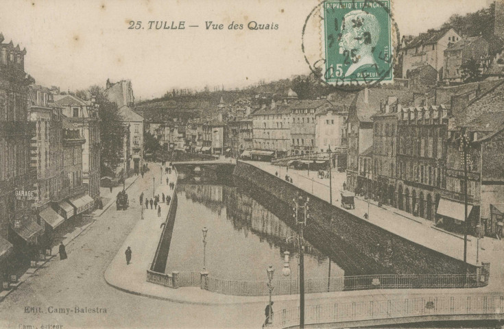 Tulle : "25. Tulle - Vue des quais".