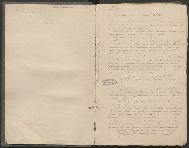 Délibérations du conseil municipal. 18 février 1883-30 mars 1913