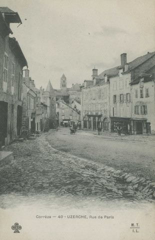 Uzerche : "Corrèze - 40 - Uzerche, rue de Paris".