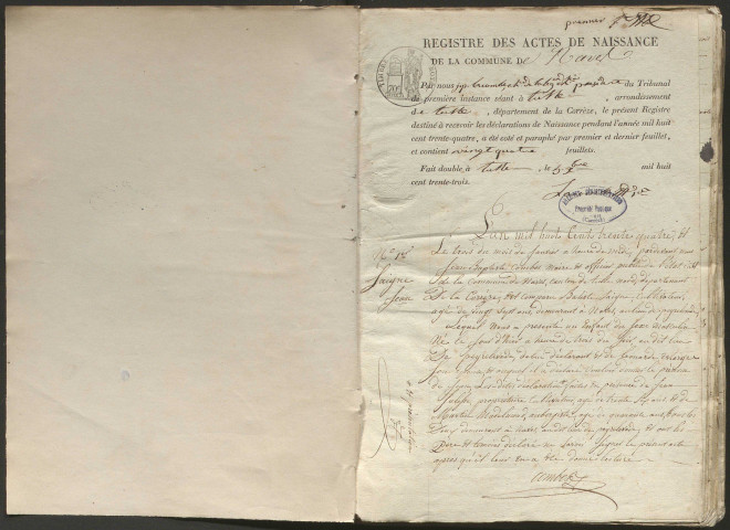 Naissances (1834-1848)