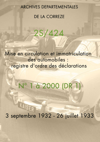 N° 1 à 2000 (DR 1)