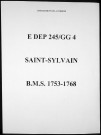 Baptêmes, mariages, sépultures (1753-1768)