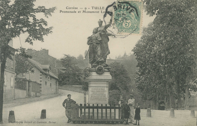 Tulle : "Corrèze - 9 - Tulle - Promenade et monument Lovy".