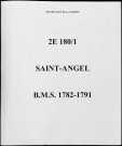 Baptêmes, mariages, sépultures (1782-1791)