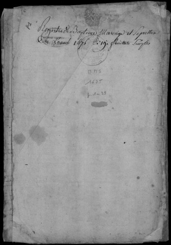 Baptêmes, mariages, sépultures (1675-1682)