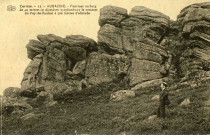 "Corrèze - 12. - Aubazine; - Enormes rochers de 40 mètres de diamètre surplombant le sommet de Puy-de-Pauliac à 500 mètres d'altitude".