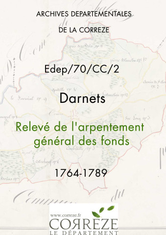 Relevé de l'arpentement général des fonds.