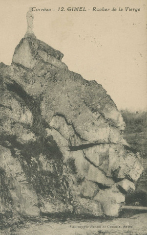 Gimel : "Corrèze - 12. Gimel - Rocher de la Vierge".