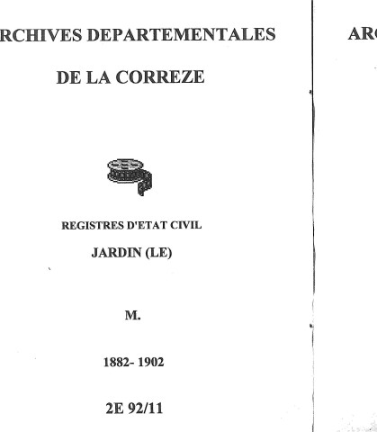 Mariages (1882-1902)