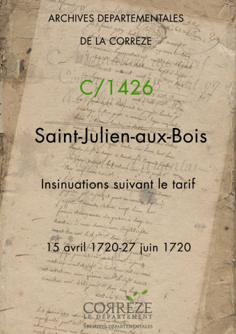 15 avril 1720-27 juin 1720