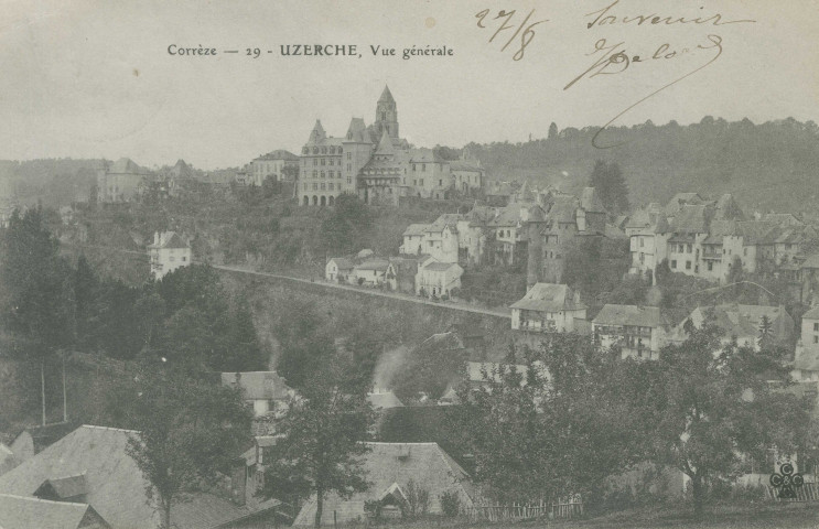 Uzerche : "Corrèze - 29 - Uzerche, vue générale".