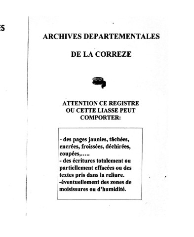 Naissances, mariages, décès (1803-1812)