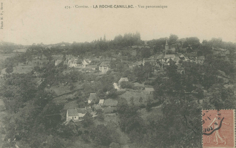 La Roche-Canillac : "474. - Corrèze. - La Roche-Canillac. - Vue panoramique".