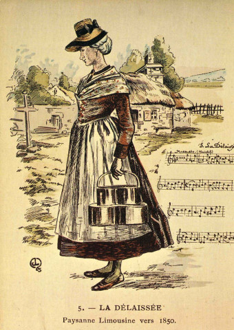 "5. - La délaissée. Paysanne limousine vers 1850".
