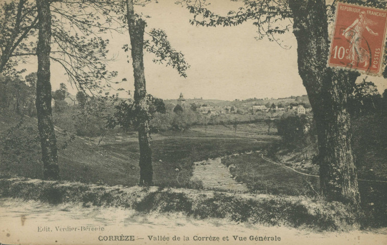 Corrèze ! "Corrèze - Vallée de la Corrèze et vue générale".