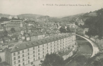 Tulle : "9 - Tulle - Vue générale et caserne du Champ de Mars".