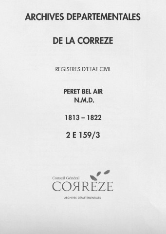 Naissances, mariages, décès (1813-1822)