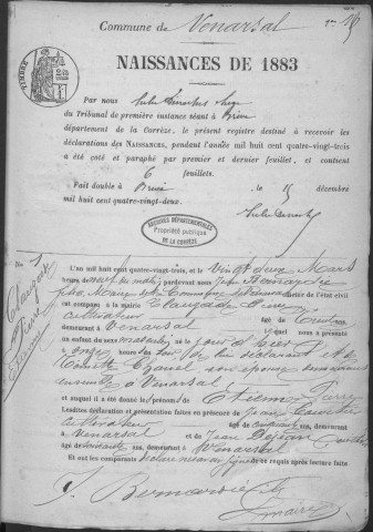 Naissances (1883-1902)