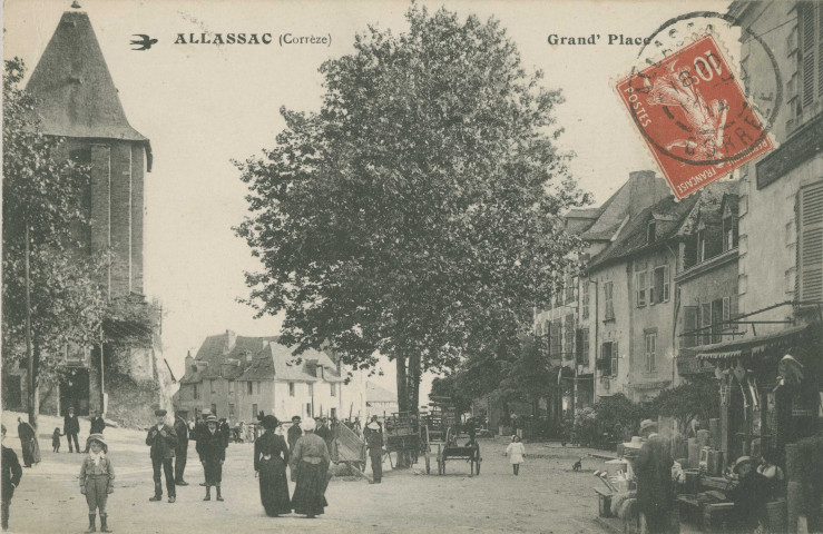 Allassac : "Allassac (Corrèze) - Grand'place".