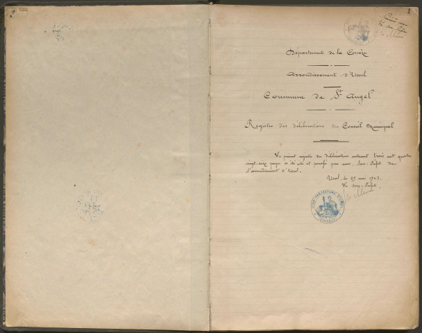 Délibérations du conseil municipal. 21 juin 1925-11 septembre 1938