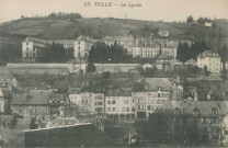 Tulle : "58. Tulle - Le Lycée". On aperçoit l'ancien collège sis sur le quai de la République.